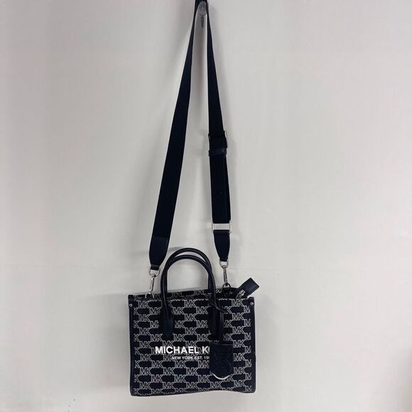 MICHAEL KORS MIRELLA BLACK MULTI METALLIC SM SHOPPER TZ XBODY - Picture 12 of 13